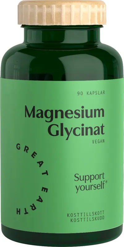 Great Earth Magnesiumglycinat 90 kaps (DOZ Apotek) – Bäst i test – magnesiumglycinat bäst i test 2026