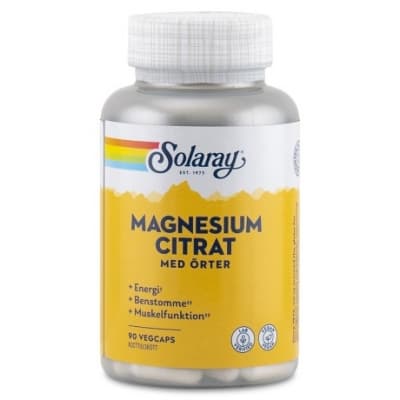Solaray Magnesium Citrate – Tryggt basval – magnesiumtillskott bäst i test 2026