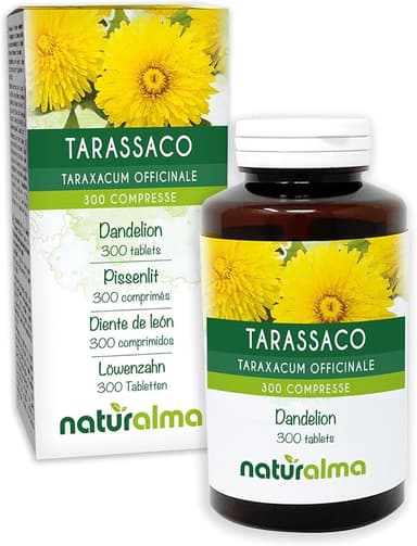 Maskros (Taraxacum officinale) rötter och blad Naturalma - 150 g - 300 tabletter - Kosttillskott - Naturligt och Veganskt