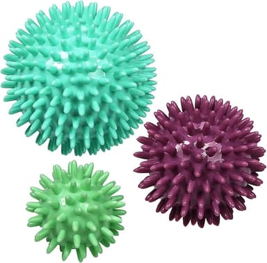 ResultSport 3 Pack – igelkottmassagebollar stressreflexologi – 6 cm, 8 cm, 10 cm – utlösningspunktmassage – myofascial boll, gymnastikboll, lacrosse-boll, miljövänlig plast, paket- och ftalatfri