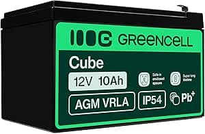 Green Cell AGM48 12V-batteri 10.0 Ah, Flerfärgad – Bäst i test – mc-batteri bäst i test 2026