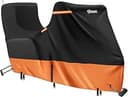 Motorcykelskydd utomhus vattentät med sidotopplåda, 420D Oxford motorcykel presenning för Touring modeller, anti-UV, regn och dammskydd (300 x 111 x 142 cm svart-orange)