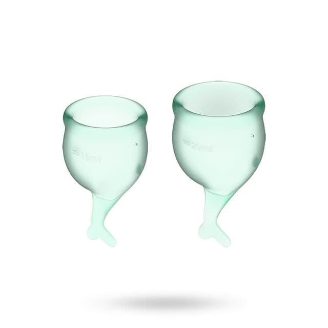 SatisfyerSatisfyer Feel Secure Menskopp - Ljusgrön – Bästa för aktiv livsstil – menskopp bäst i test 2026