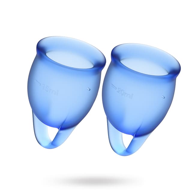 SatisfyerSatisfyer Feel Confident Menskopp - Blå – Bästa för känsliga användare – menskopp bäst i test 2026