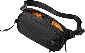 tomtoc Aviator-T33 1,5L Bärsel för Kvinnor & Män, Lätt Midjeväska med Justerbar Rem, RFID-Skydd & Vattentålig, Resa Sport Vardag