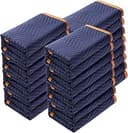 VEVOR Möbelöverdrag 2032 x 1829 mm set med 12 robusta förpackningsskyddsöverdrag, icke-vävt bomullstyg återvunnet för att skydda möbler, golv, blå/orange