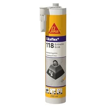 SIKA - Montagelim - Sikaflex-118 Extreme Grab vit - För limning - Fäster mot olika typer av byggnadsmaterial - För inom- och utomhusbruk - Elastiskt - Starkt initialhugg 290 ml – Bäst i test – montagelim bäst i test 2026