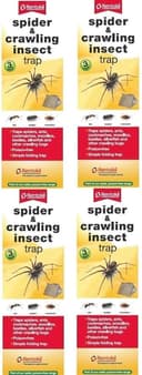 Rentokil 4 x 3-pack spindel- och krypande insekt skalbagge myror fälla Pack of 4