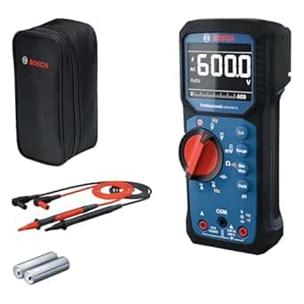 Bosch Professional multimeter GDM 600-15 (True RMS, inverterad LCD, mäter frekvens/kontinuitet/resistans/kapacitans, min/max/genomsnitt, testkablar MS 90) – Bäst i test – multimeter bäst i test 2026
