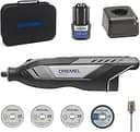 Dremel 8250 12V Sladdlöst Roterande Verktyg 5.000–30.000 RPM Borstlös Multiverktygssats med Verktygsväska, 5 Tillbehör, 2.0Ah Batteri+Laddare för Slipning, Borrning, Fräsning Reparation/DIY
