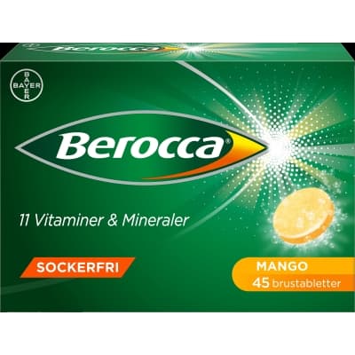 Berocca Energy Mango Brustablett 45 St – Toppklassval – multivitamin brustabletter bäst i test 2026