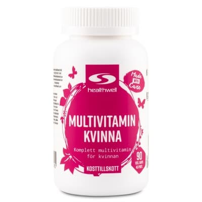 Healthwell Multivitamin Kvinna – Veganfavoriten – multivitamin kvinna bäst i test 2026