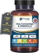 A-Z multivitaminer och mineraler I 365 veganska tabletter (1 års leverans) I 26 essentiella aktiva vitaminer, mineraler och mikronäringsämnen för män och kvinnor