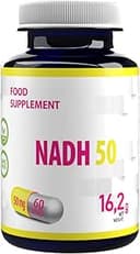 NADH 50mg 60 vegan kapslar, Laboratorietestad, hög styrka, Gluten- och GMO-fri