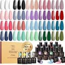 ROSALIND UV-nagellacksset, 24 stycken gel nagellack vit svart naken lila blå grön