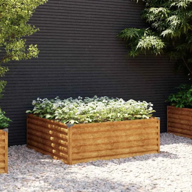 vidaXL Odlingslåda 100x100x36 cm rosttrögt stål – Bäst i test – odlingslåda bäst i test 2026