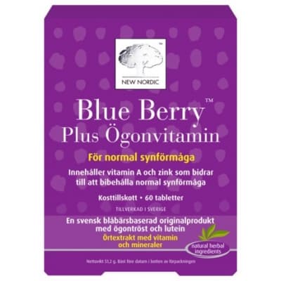 New Nordic Blue Berry Plus ögonvitamin – Mest omtyckt – ögonvitamin bäst i test 2026