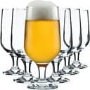 KADAX Ölglas, öltulpan av högkvalitativt glas, 385 ml dricksglas, veteburkar på fot, dryckesburkar för öl, cocktails och drycker (set med 385 ml/6, bertha)