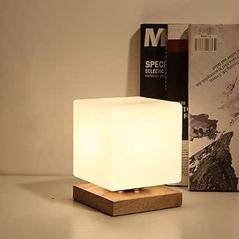 modern retro bord 1x E27 max 40 W trä ek ljus/glas opal matt, nattlampa läskrivbord, golvlampa, vardagsrum, studierum, sänglampa – Bäst i test – opal lampa bäst i test 2026