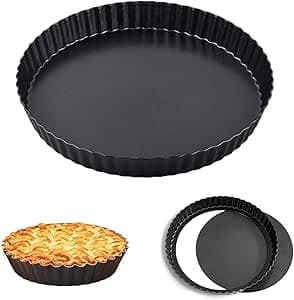24 cm quiche tårta panna lös botten flan tenn räfflad bakningsredskap 24 cm kolstål pajform non-stick bakform 24 cm – Bäst i test – pajform med löstagbar botten bäst i test 2026