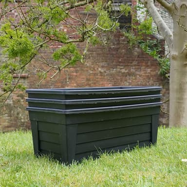 COS Odlingstråg, 55 cm, ebenholts, lång odlingslåda i plast för inomhus- och utomhusbruk (1–5-pack) (3), svart