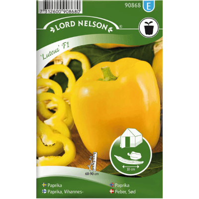 Paprika 'luteus' F1 – Gulast favorit – paprikafrö bäst i test 2026