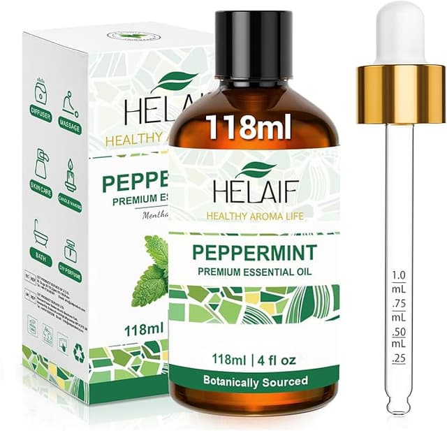 Pepparmyntsolja 118ml, Snabb Näsfrihet och Hjärnväckande, Fräsch Doftblandning, Muskelavslappning, Kroppsolja för Oljekontroll, Kylande Tillsats för Hår- och Kroppsvård – Bäst i test – pepparmyntsolja bäst i test 2026