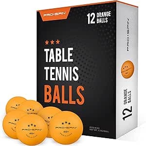 PRO SPIN 3-Star Ping Pong Balls - Orange 40+ Table Tennis Balls | High Performance ABS Training Balls | Ultimate Durability for Indoor & Outdoor Table Tennis Tables, Competitions, Games