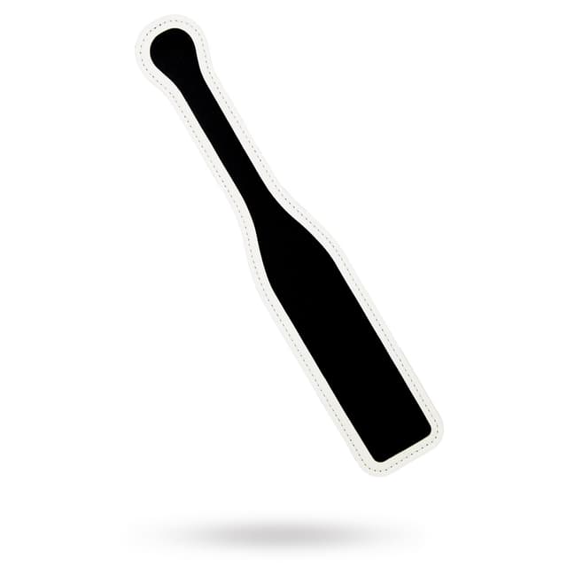 -20%VuxenGlow-in-the-dark Paddel I Veganskt Läder - Vit/svart – Bästa glow-in-the-dark – piska och paddle bäst i test 2026