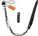 Svart och vit 3 fot / 0,90 meter Läderpiska Flogger 8 flätor Single Tail Dragon Tail Bullwhip Spanking Paddle BDSM
