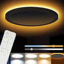 JESLED LED Taklampa med Fjärrkontroll, 24W Plafond 2400LM Dimmbar (3000K-6500K) - Taklampor för Sovrum, Vardagsrum, Badrum | IP54 Vattentät LED-belysning Ø 30 cm