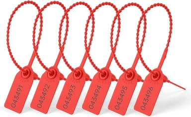 Flintronic 120 stycken manipuleringsetiketter, plastsäkerhetsförsegling med numrerade, självstängande säkerhetsetiketter, manipuleringstätningar, för säkra brandsläckare, bagage, kläder