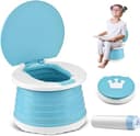 Potta för barn baby toalettsits från 1 år resekrukor vikbar på vägen baby potta träning för pojkar flickor blöjfri potta bil hopfällbar potta barn med 15 Potty Liners