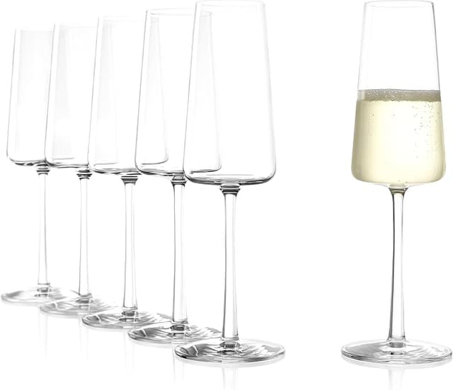 Stölzle Lausitz Champagneglas Power 6-Set, 240ml – Eleganta Kristallglas för Prosecco & Mousserande Vin – Hög Kvalitet från Tyskland – Tål Maskindisk & Stötsäkert – Bäst i test – proseccoglas bäst i test 2026