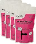 myoatie | Proteingröt havre | Smoothie över natten | högt protein | glutenfria havre| omedelbart | brittiska rullade havre | lågt socker | växtprotein | naturligt | 4 x 360 g | min havregryn (jordnöts-chia-frön)