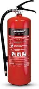 Housegard Brandsläckare, 6 kg pulver | Röd | För hemmet, villan, fritidshuset och kontoret rekommenderas en pulversläckare på 6 kg | Högsta släckeffekten på marknaden, effektivitetsklass 55A | Trygghetsgaranti