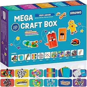 Smowo® Mega Pysselset Startset – Kreativ Pyssellåda Mix med Bastelidéer – Färgglad Pysselbox för Barn Flickor och Pojkar – Bäst i test – pyssellåda bäst i test 2026