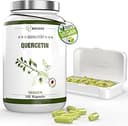 Quercetin | 180 kapslar | 6 månaders förbrukning | inklusive pillerburk | hög dos | veganskt och naturligt från 95% japanskt Pagodträd