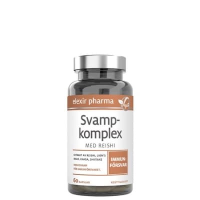 Elexir Pharma Svampkomplex Med Reishi 60 Kapslar – Mest mångsidig – reishi bäst i test 2026