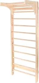 Ribbstol i lackat furuträ 220 cm träningsredskap med höjdjusterbar förlängning max. 150 kg