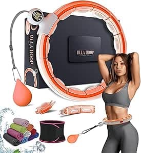 Smarta viktade rockringringar, rockcirkel, avtagbar fitnessring med 360 graders automatisk snurrande bollmassage, gymnastik, vuxenfitness för viktminskning – Bäst i test – rockring med vikt bäst i test 2026