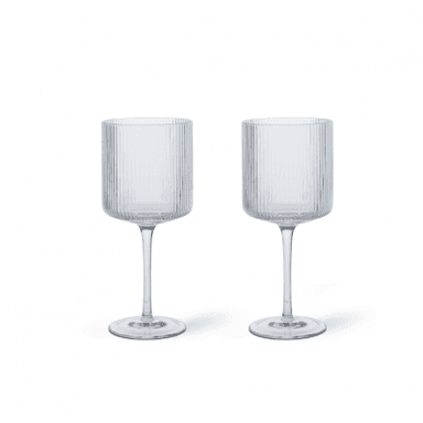 Ferm Living Rödvinsglas Ripple