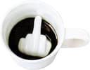 I-TOTAL® - Te- och kaffemugg i keramik med 3D-inredning Perfekt rolig present 9 x 8,5 x 9 cm (MELLANFINGER) 300 ml