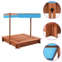 Vidaxl Sandlåda Med Tak Granträ