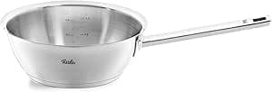 Fissler Original Profi Collection/rostfritt stål sautuse (1,9 L, Ø 20 cm) med hällfälg och inre skala – induktion, silver