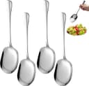 4 stycken serveringsskedar av rostfritt stål stor 25 cm serveringsskedar rostfritt serveringsbestick salladsbestick stål serveringsbestick salladssked