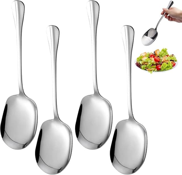 4 stycken serveringsskedar av rostfritt stål stor 25 cm serveringsskedar rostfritt serveringsbestick salladsbestick stål serveringsbestick salladssked – Bäst i test – serveringsbestick bäst i test 2026