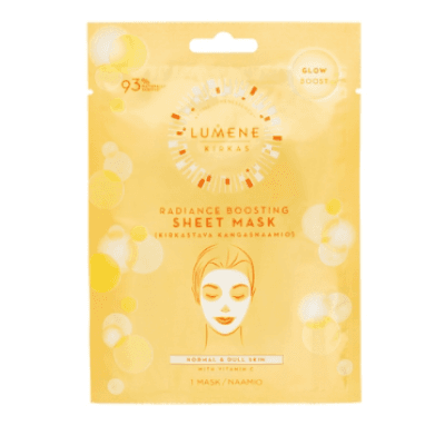 Lumene Kirkas Radiance Boosting Sheet Mask 1 St – Mest glow – sheet mask bäst i test 2026