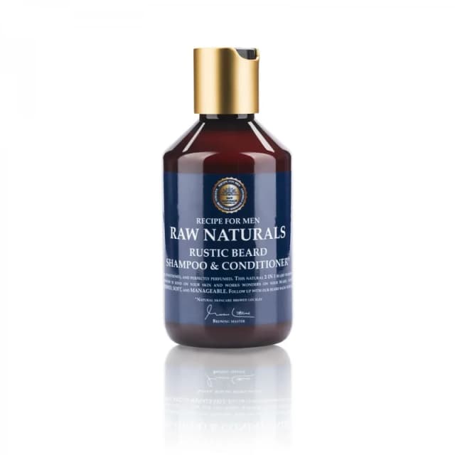 Raw Naturals Rustic Beard Shampoo & Conditioner – Bästa 2-i-1-set – skäggschampo bäst i test 2026