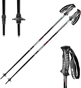 MSPORTS Skidstavar premium inkl. snötallrik unisex I skidstav aluminium i olika längder I aluminiumskaft 18 mm skidor